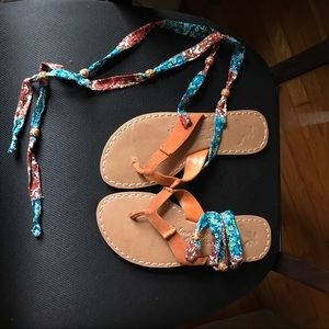 American Eagle Boho Wrap Sandals